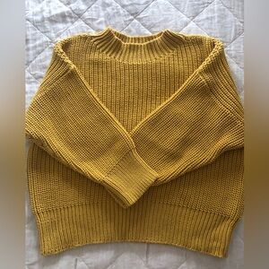 Cozy Mustard Yellow Crew Neck Sweater